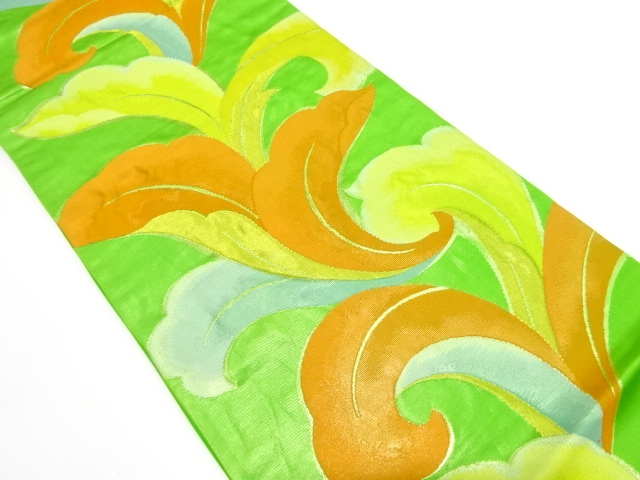 アンティーク　唐草模様織り出し袋帯（着用可）